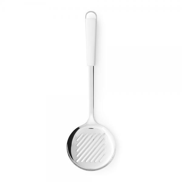 Brabantia Utensili Da Cucina Essenziali, Schiumarola, Cucchiaio Scanalato, Mestolo In Bianco E Acciaio Inox, 400520-image