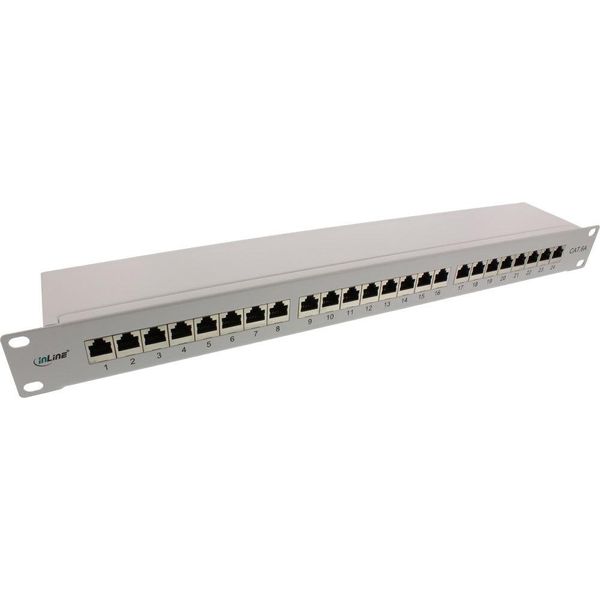 Inline - Patch Panel - Rack Montierbar - RJ-45 X 24 - Hellgrau, Ral 7035 - 1U - 48.3 Cm (19")"-image
