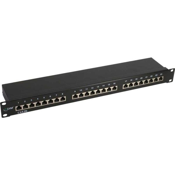 Inline - Patch Panel - RJ-45 X 24 - Schwarz, Ral 9005 - 1U - 48.3 Cm (19")"-image