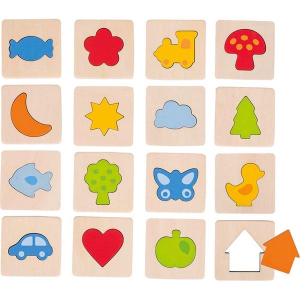 Goki 56968 Gioco Di Memoria Touch And Feel Forme, Colorato (1 Pezzo)-image