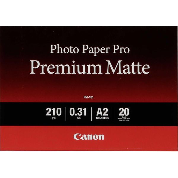 Canon Pro Premium PM-101 - Liscio Opaco - 310 Micron - Tonalità Bianco Caldo - A2 (420 X 594 Mm) - 210 G/M²-image