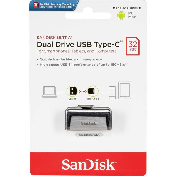 Sandisk Ultra Dual - Usb-Flash-Laufwerk - 32 Gb - Usb 3.1 / USB-C-image