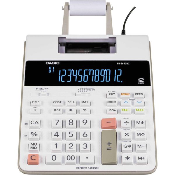 Casio FR-2650RC Calcolatrice Desktop Calcolatrice Con Stampa Nero, Bianco-image