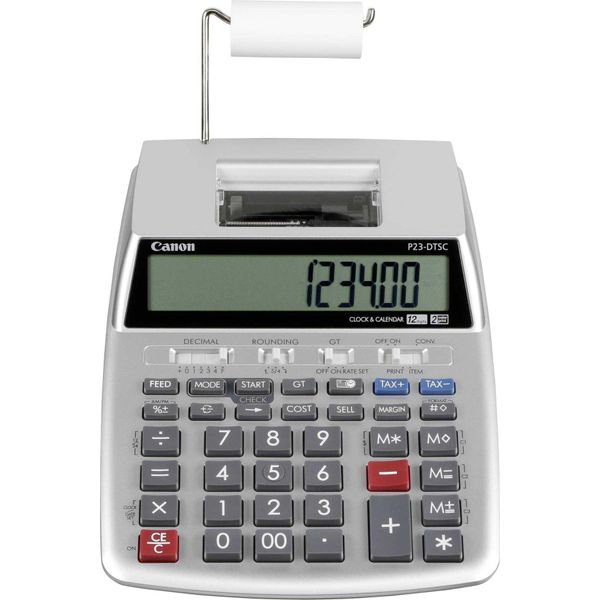 Canon P23-DTSC Ii - Calcolatrice - Lcd - 12 Cifre - Batteria - Argento Metallizzato-image