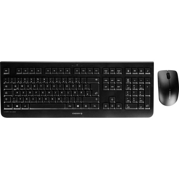 Cherry Dw 3000 - Set Tastiera E Mouse - Senza Fili - 2,4 Ghz - Tedesco - Interruttore A Chiave: Cherry Lpk - Nero, Antracite-image