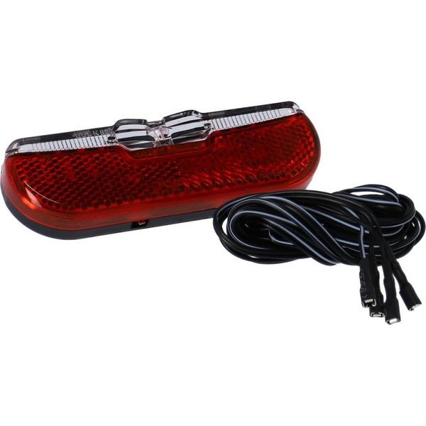 Trelock 8005032 Luce Posteriore Per E-Bike 'Duo Flat Ls 611', Led, 6-12V, Rosso/Nero-image