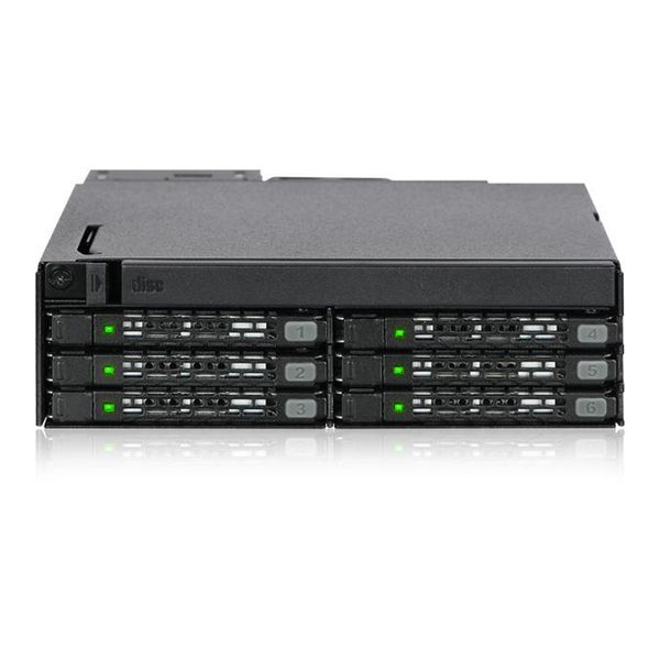 Icy Dock MB606SPO-B Backplane Icydock 6X6,3Cm SATAI-III In 1X5,25" Hdd/Ssd Sw Retail"-image