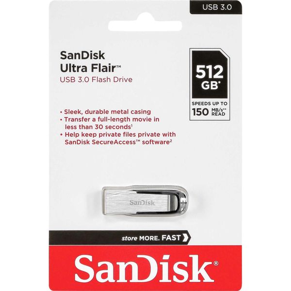 Sandisk SDCZ73-512G-G46 Sandisk Cruzer Ultra Flair 512GB Usb 3.0 150Mb/S SDCZ73-512G-G46-image