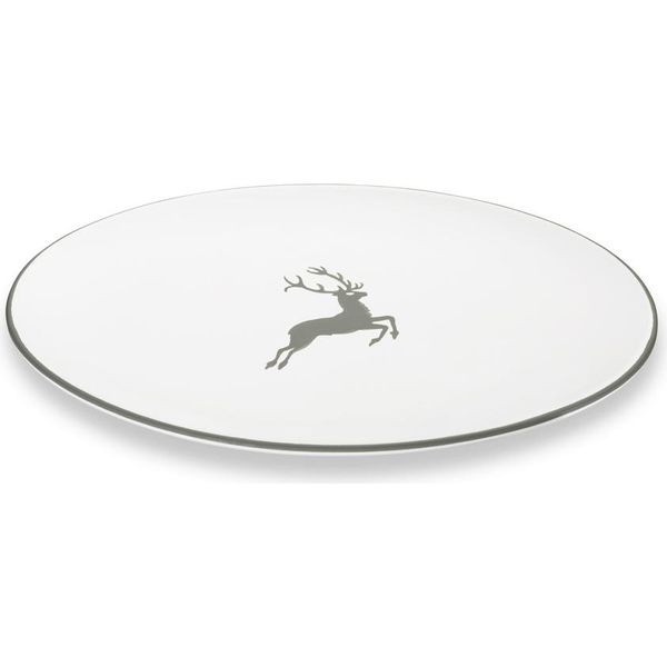 Ceramica Gmundner Cervo Grigio, Piatto Ovale (28X21 Cm)-image