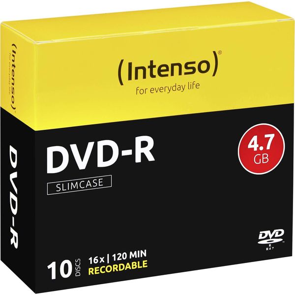 Intenso - 10 X DVD-R - 4.7 Gb (120 Min.) 16X - Slim Jewel Case-image