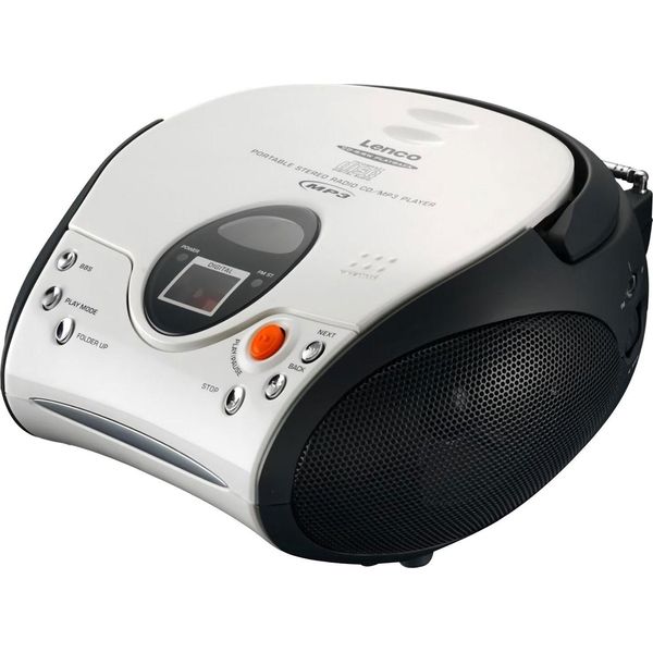 Radio Fm Stereo Portatile Con Cd Bianca-image