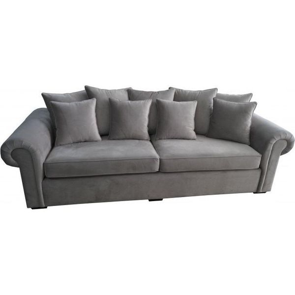 Divano 3 Posti Chesterfield Imbottito Divani Classici Divani Tre Posti In Tessuto-image