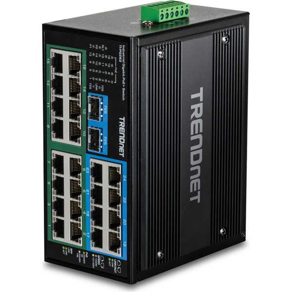 Trendnet TI-PG262 Trendnet Industrie Switch 26Port Gbit Poe+ Metall Din-Rail-image