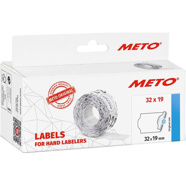 Meto 30007367 Etichette Meto Per Etichettatrici Di Prezzo, 32 X 19 Mm, Bianco-image