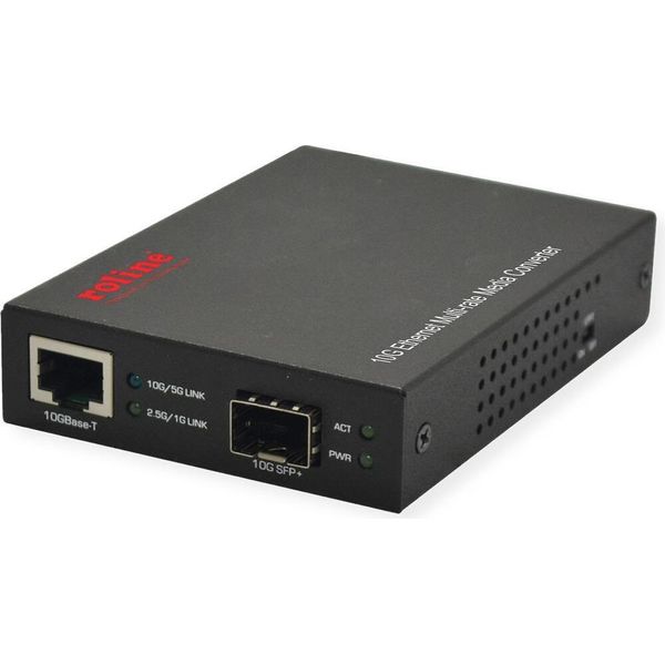 Roline Konverter 1/2.5/5/10 Gigabit Ethernet RJ45 Sfp Oder Sfp+ - Converter - Ethernet (21.13.1133)-image