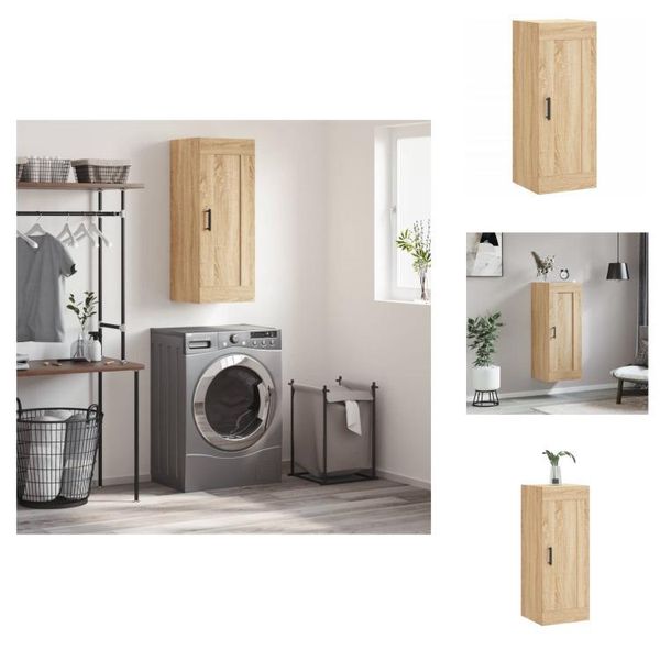 Vidaxl Armadio A Muro Rovere Sonoma 34,5X34X90 Cm Materiale Legno - Credenze-image