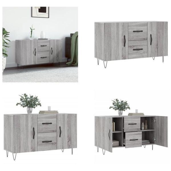 Vidaxl Credenza Grau Sonoma 100X36X60 Cm Holzwerkstoff - Credenza - Credenze - Schrank - Lagerschrank-image