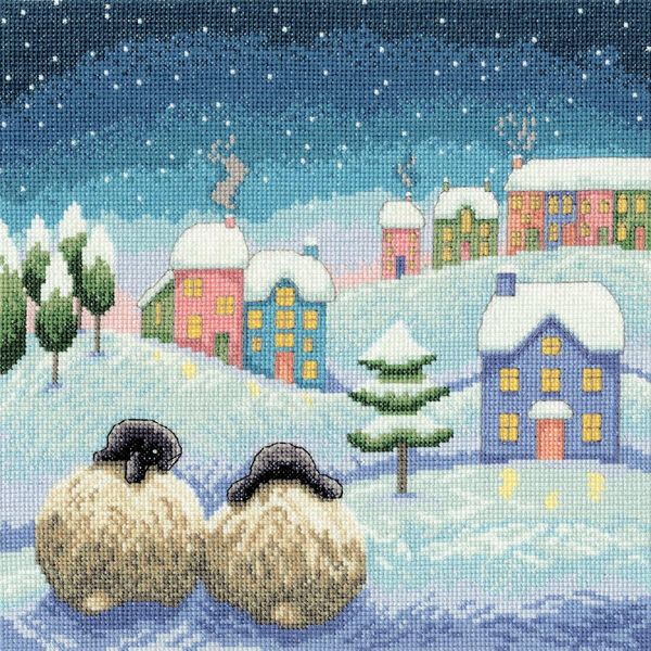 Kit Punto Croce Contato Bothy Threads "Theres Snow Place Like Home"", XLP14, 26X26Cm"-image