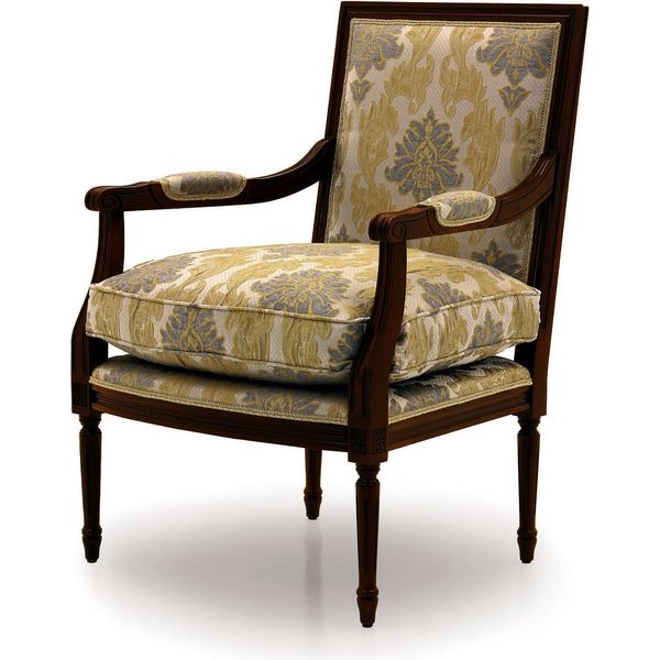 Lusso Design Sedie Art Deco Design Poltrona Tessile Soggiorno Salotto Nuovo-image