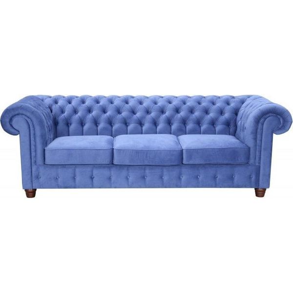 Divano Chesterfield Classico Di Design Big Xxl A 3 Posti In Pelle Tessile Divani Divani-image