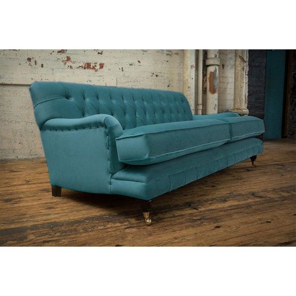 Divano Di Design Turchese Divano Imbottito Xxl 3 Posti Grandi Divani Divani In Pelle Tessile-image