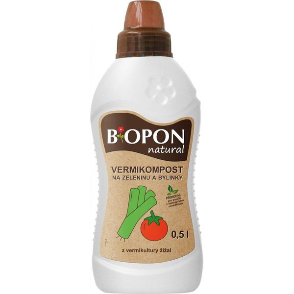 Concime Bopon Natural Vermicompost Per Ortaggi E Piante Aromatiche 0,5 L-image