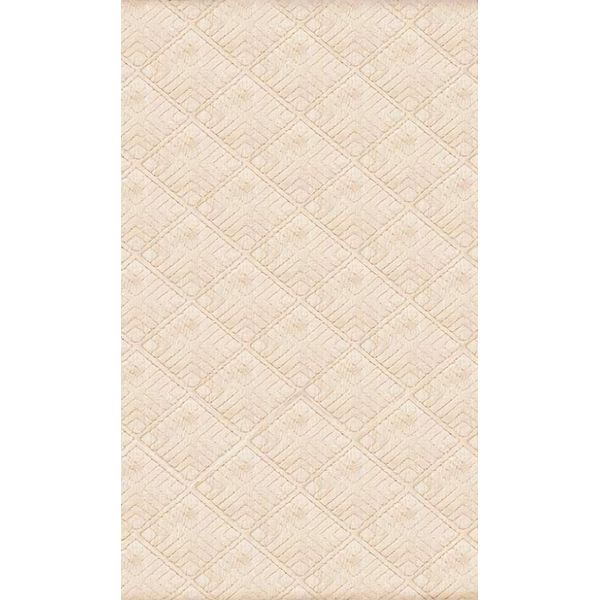 Tappeto Beige Tappeto Soggiorno Corridoio Tappeto A Pelo Corto Tinta Unita Motivo Diamante-image