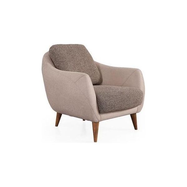 Elegante Soggiorno Grigio Divano 1 Posto Design Poltrona Tessile Divano Nuovo-image