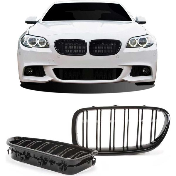 Jom Griglia Radiatore Griglia Radiatore Per Bmw Serie 5 F10/F11/F18 2010-2015 Nero 1Pc-image