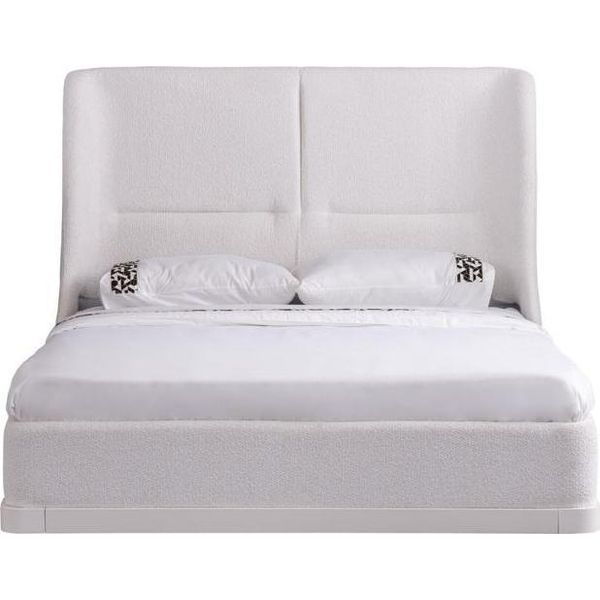 Camera Da Letto Letto Imbottito Struttura Del Letto Letto Matrimoniale Letto In Legno Bianco-image