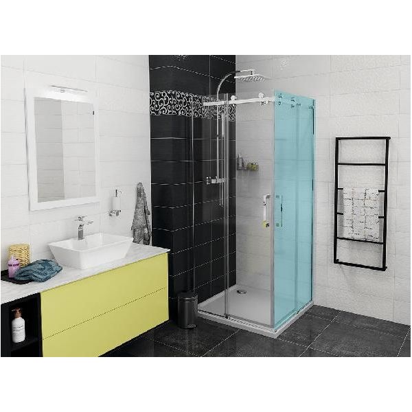 Gelco Dragon - Porta Doccia In Due Parti 900 Mm, Vetro Rivestito, Alluminio Lucido/Vetro Trasparente GD4290-image