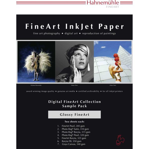 HahnemüHle Digital Fineart - Lucida - Patinata All'ossido Di Bario - A4 (210 X 297 Mm) 12 Fogli (Confezione Da 6)-image