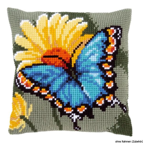 Cuscino A Punto Croce Vervaco "Butterfly"", Schema Di Ricamo Pre-Disegnato"-image
