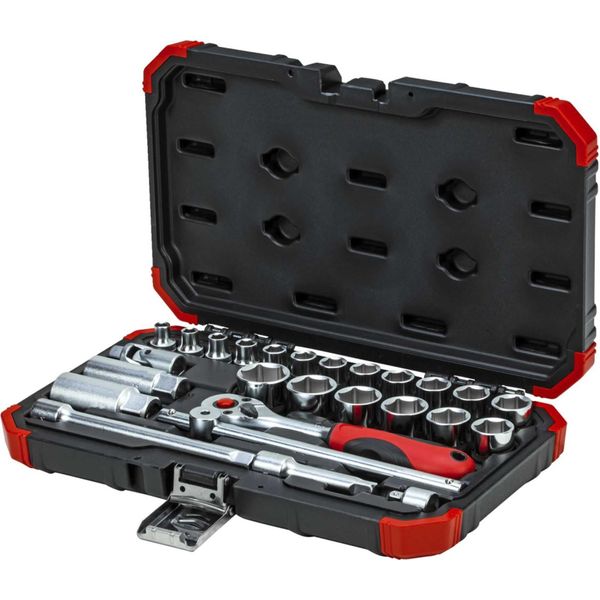 Set Di Chiavi A Bussola Rosse Gedore 3/8" 26 Pezzi 6-24 Mm"-image