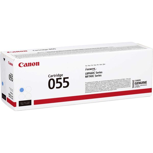 Canon 055 - Ciano - Originale - Cartuccia Di Toner - Per I-Sensys Lbp663Cdw, Lbp664Cx, Mf742Cdw, Mf744Cdw, Mf746Cx (3015C002)-image