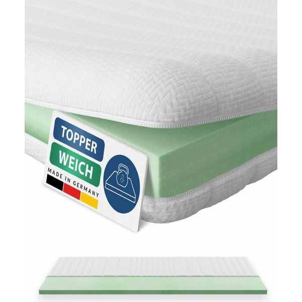 Am QualitäTsmatratzen | Topper In Schiuma Comfort Basic | 180X210 Cm | 6 Cm Di Altezza | Topper Per Materasso | 180/210 | Topper In Schiuma Comfort-image