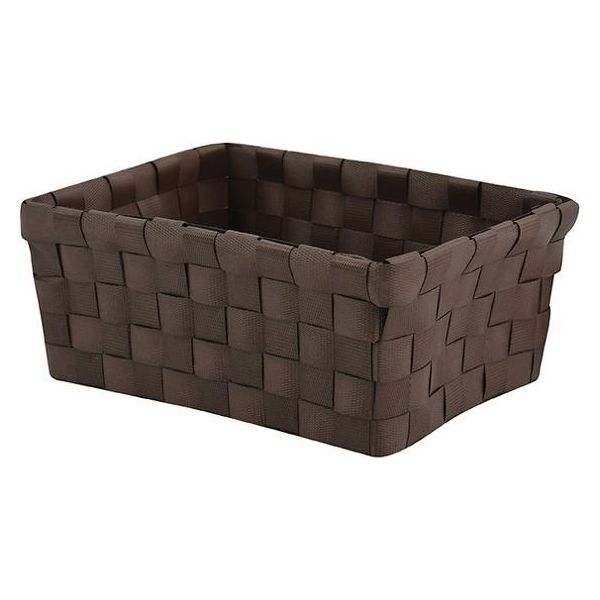 Msv Cestino Portaoggetti Cestino Portaoggetti Contenitore Organizzatore Cestino Da Bagno 19X14X8 Cm - Marrone-image