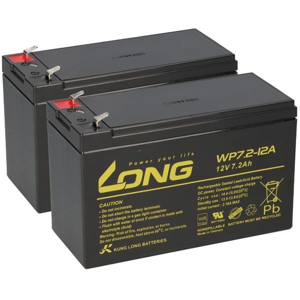 Batteria Di Ricambio Per Alber Scalamobil S10 E S20 2X Kung Long 12V 7,2Ah Piombo-Acido-image