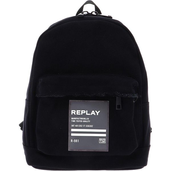 Replay Zaino Per Il Tempo Libero Zaino Cotone Canvas Backpack Black Nero-image