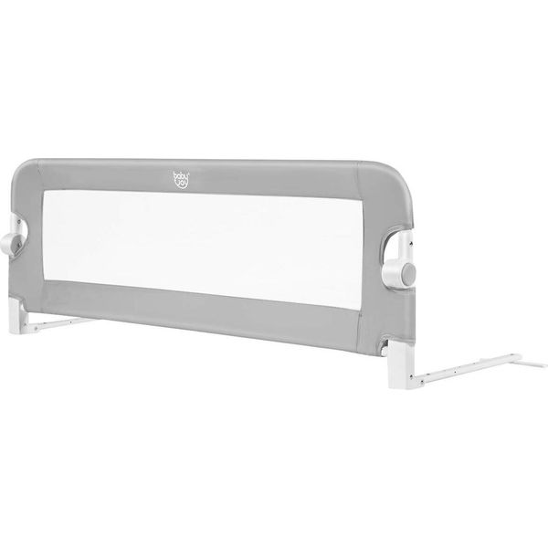 Costway Sponda Letto Pieghevole, Protezione Per Letto, Sponda Per Lettino, Sponda Per Culla, Protezione Anticaduta Per Lettino, Letto A Due Piazze, Letto Matrimoniale, Letto Queen Size E King Size 105 X 42 Cm/Grigio-image
