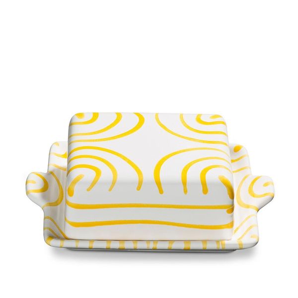 Piatto Per Burro Giallo Fiammato Gmundner Keramik (125G)-image