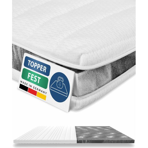 Am QualitäTsmatratzen | Basic Topper | 120X200 Cm | Fermo | Alto 6 Cm | Topper Per Materasso | 120/200 | Topper In Schiuma Comfort-image