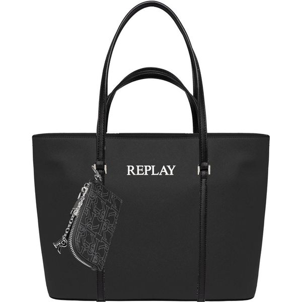 Replay Borsa Shopper Borsa A Tracolla Shopper With Pouch Black Nero-image