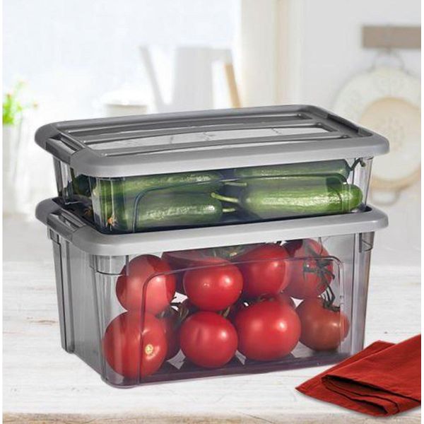 Vip Ahmet Contenitore Per La Conservazione Degli Alimenti Contenitore Per L'organizzazione Contenitori Per La Conservazione Lattine Grigio-Trasparente 5,7L-image