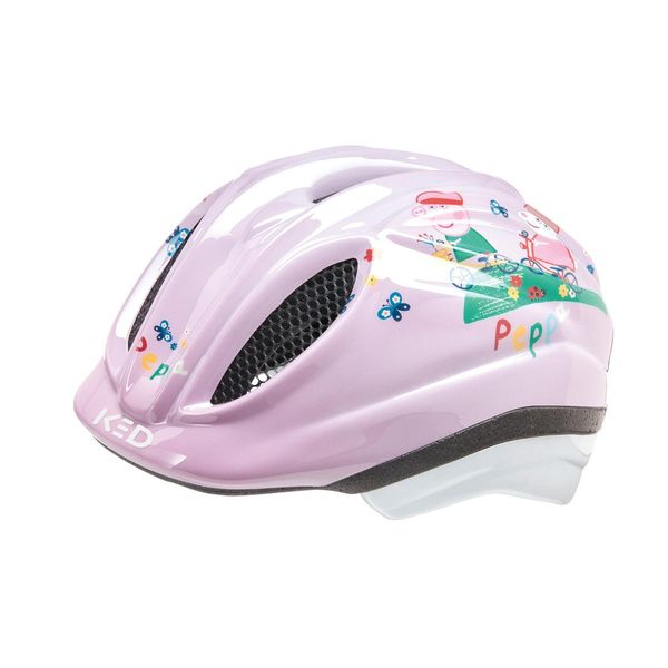Ked Meggy Ii Originals | Casco Da Bicicletta Per Bambini Rete Di Protezione Dagli Insetti Luce Posteriore A Led Integrata Tecnologia Maxshell, Colore: Peppa Pig Girl Taglia: 52-58 (M)-image