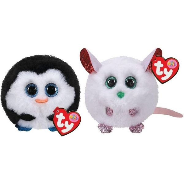Ty - Stofftiere - Teeny Puffies - Pinguino Waddles E Topolino Di Natale-image