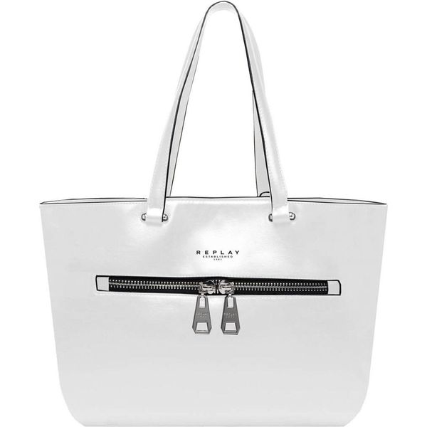 Replay Borsa Shopper Borsa A Tracolla Shopper Optical White Bianco-image