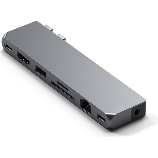 Satechi ST-UCPHMXM Replicatore Di Porte E Docking Station Per Laptop 2 X Usb 3.2 Gen 2 (3.1 Gen 2) Type-C Grigio-image