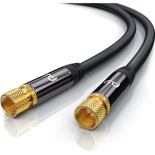 Cavo Primewire Sat, Coassiale, Connettore F, Cavo Coassiale Hdtv Sat Di , Schermatura 4 Volte, 135 Db, 75 Ohm - 12,5 M-image