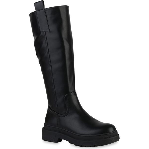 Van Hill Stivali Classici Leggermente Foderati Da Donna Scarpe Con Suola Profilata 839376, Colore: Nero, Taglia: 37-image
